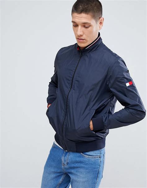 tommy hilfiger reversible bomber jacket